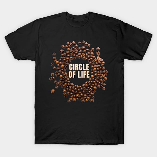 Circle of Life Kaffee Bohnen Espresso T-Shirt by Maggini Art